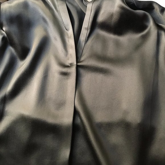 NWT Vince Band Collar Silk Shirt Dress - Picture 11 of 13
